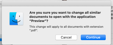 change default program for opening pdf mac